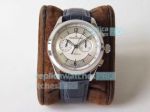 TW Factory Jaeger-LeCoultre Master White Chronograph Dial Blue Leather Strap Watch 40MM